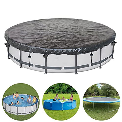 SIHAIAN Round Pool Cover 8Ft Pool Cover for Above Ground Pools Round Pool Weather Cover Waterproof and Dust-Proof Pool Covers Suitable for Trampolines and Swimming Pool - size: 8'2" x 8'2" (Round Pool Cover)