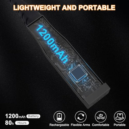 Neck Reading Light, Rechargeable Book Light, 3 Color Modes - style: Side Light