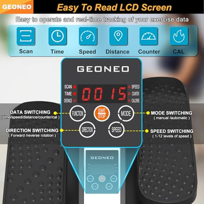 Under Desk Elliptical Machine, Electric Elliptical Leg Exerciser for Senior - color: Silver