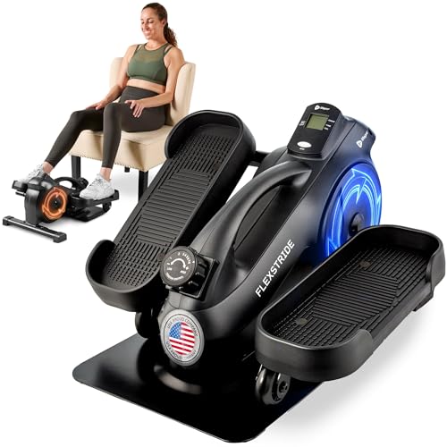 Lifepro Flexstride Under Desk Elliptical with Red Light Therapy Option - color: Black