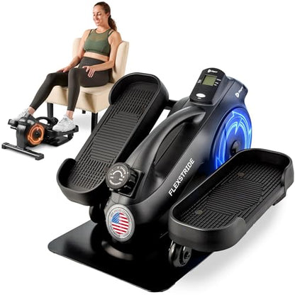 Lifepro Flexstride Under Desk Elliptical with Red Light Therapy Option - color: Black