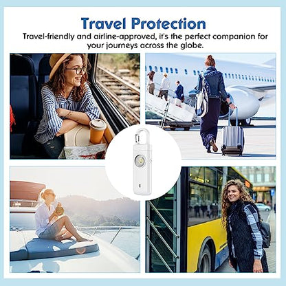 Rechargeable Personal Alarm for Women - Christmas Birthday Gifts for Women, Daughter, College Student, Teen Girl, Elders, Kids, Siren Alarm, USB Charging, White - color: White