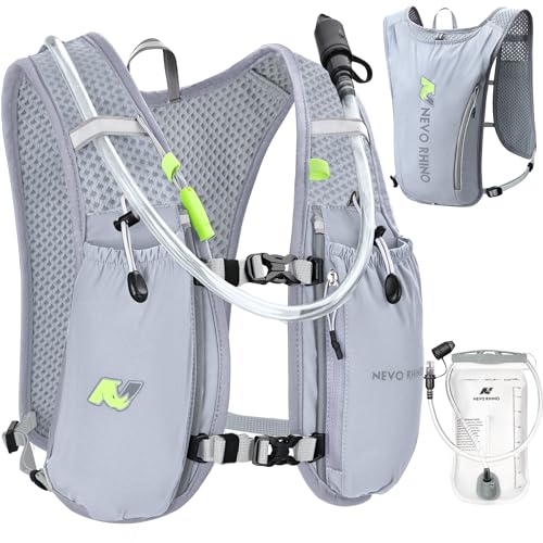 N NEVO RHINO 5L Running Vest , Hydration Vest Pack with 1.5L Water Bladder - color: Gray