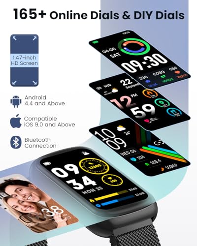 DEKELIFE Fitness Trackers,Smart Watches for Men with 24/7 Heart Rate