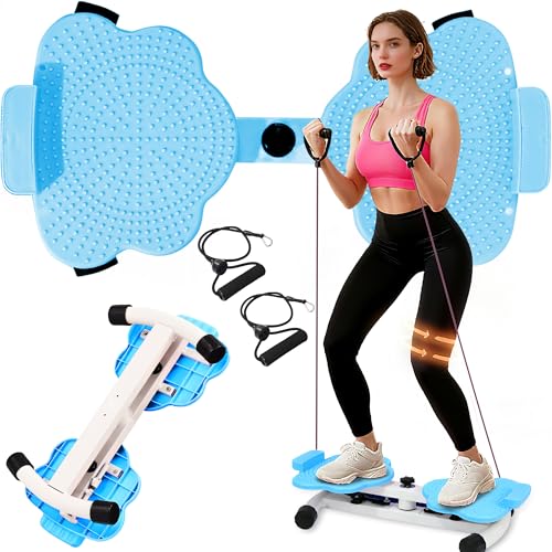 Waist Twisting Machine, Ab Twister Board, Waist Twister, Waist Twisting Fitness Tool, Waist Twister for Women Belly Fat - Ultra-Quiet 20dB Home Fitness Board with Foot Massage - color: Blue