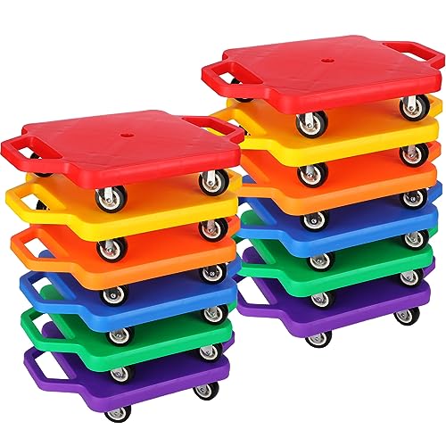 Deekin 12 Pcs 12 Pcs Scooter Boards with Handles Bulk, Colorful - color: Colorful