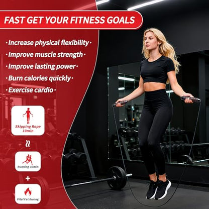 skipping rope,adjustable length,fastskippingropewithballbearing - color: Red