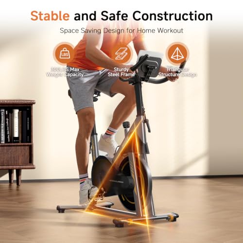 HitGo Office Exercise Bike Desk Chair,330 lbs Heavy Duty Under Desk Bike with 9-Level Height Adjustable Seat 24.4"-33.8",8-Level Resistance & Rolling Wheels,Quiet Fitness Chair for Home Office - color: Silver