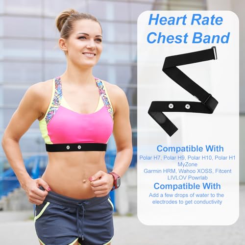 Heart Rate Monitor Chest Band Strap Replacement Adjustable Soft Heart Rate Monitor Chest Replacement Strap Waterproof Chests Straps Replacements