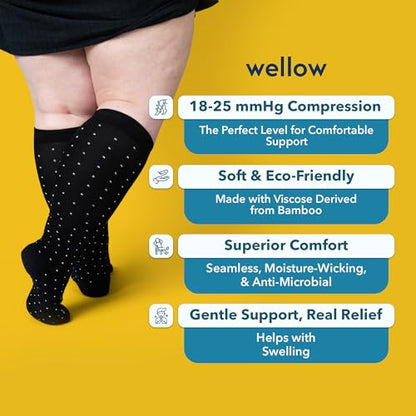 Socks by Wellow - color: Black Dots, size: X-Large