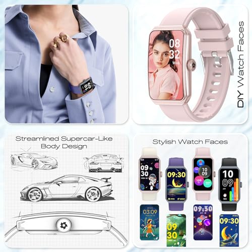 Nemheng Fitness Tracker for Women & Men - IP68 Waterproof, 100+ Sports Modes,24/7 Heart Rate & Sleep Monitor, Ultra-Long Battery Life, Android iOS Compatible, Includes Strap - color: Black