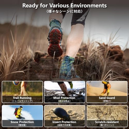 JEELAD Low Trail Gaiters Reflective Running Gaiters Ankle Gators Lightweight Hiking Walking Gaiters for Men Women - color: 01 Blue - L