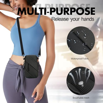 Phone Arm Bands for Running Armband Cell Phone Holder,Crossbody Bags for Women Men Kids,iPhone 15 14 13 12 11 Pro Max Xs Xr 8 7 6S 6 Plus SE Mini,Galaxy,Workout,Exercise,Walking,Gym Arm Bag Black - color: Black