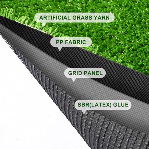 Yescom Sports Workout Outdoor Gym Flooring Turf for Crossfit Training Sled - size: 0.4"H-5'x65'(325Sq.Ft)