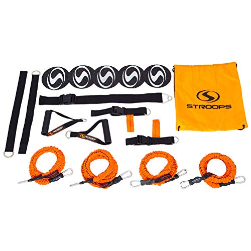 Stroops VITL Slastix Resistance Bands Set, All-in-One Full Body Workout Kit - color: Orange, size: Basic Kit