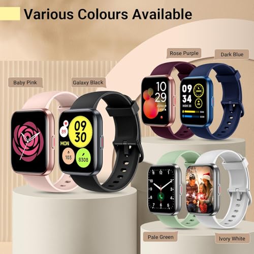 Smart Watches for Women, Smart Watch for Android Phones & iPhone, Fitness Watches for Women with Alexa, Call & Notification Alerts, Tracks Heart Rate/Sleep Smartwatches (Dark Purlple, 1.8 inches) - color: Rose Purple