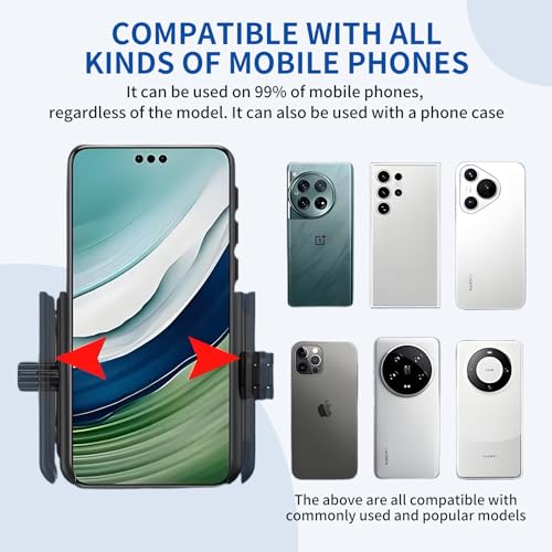 Wristband Phone Holder, No Screen Blocking, 360° Rotating Wrist Phone Mount, Memory Lock, Quick Release, for Android, iPhone 17/16/15/14/13 Pro Max/Pro/Mini/12/11/SE/Xs/XR/8 Plus, Fits 4–6.7" Phones - size: Wristband