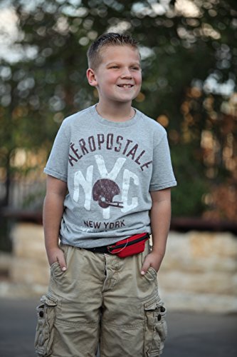 SPIbelt Kids Pocket Belt, Expandable Pocket, Adjustable Waist, No Bounce, No Logo Band, Stars & Stripes with Red Zipper - color: Stars & Stripes with Red Zipper