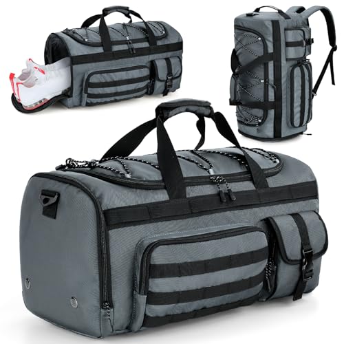 Gonex 45L 3-in-1 Duffel Bag for Gym & Travel - color: Grey, size: 45L