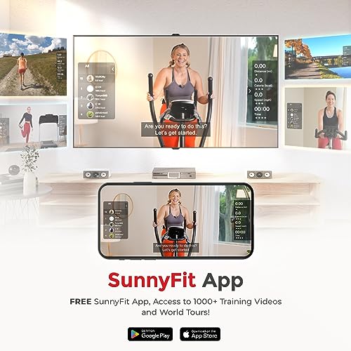 Sunny Health & Fitness Heavy Duty Elliptical Machine with Full Body Workout - style: 15.5" Stride
