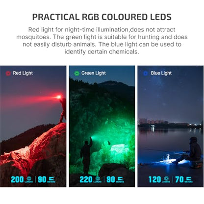 OLIGHT Marauder Mini Powerful Flashlight RGB Lights Black - color: Black