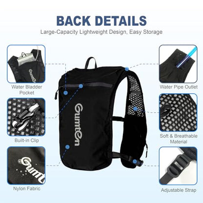 Running Vest for Women Men, Running Hydration Vest with Adjustable Chest Straps for Marathon Jogging Hiking Cycling - size: Light Blue, style: Running Vest