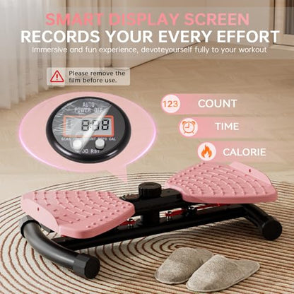 (440 lbs Weight Capacity) Waist Twister, Waist Twister Machine Exercise Fitness Tool, Twist Machine for Slim Waist and Core, with Smart LED Digital Display, 20dB Ultra-Quiet for Women Men