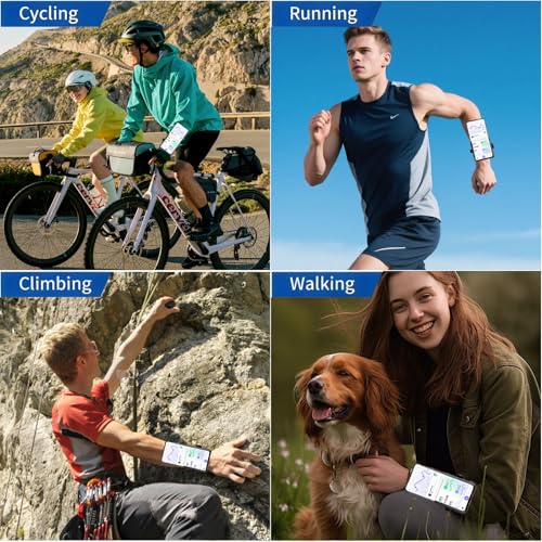 Wristband Phone Holder, No Screen Blocking, 360° Rotating Wrist Phone Mount, Memory Lock, Quick Release, for Android, iPhone 17/16/15/14/13 Pro Max/Pro/Mini/12/11/SE/Xs/XR/8 Plus, Fits 4–6.7" Phones - size: Wristband