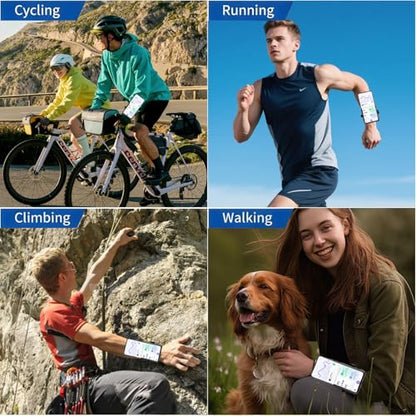 Wristband Phone Holder, No Screen Blocking, 360° Rotating Wrist Phone Mount, Memory Lock, Quick Release, for Android, iPhone 17/16/15/14/13 Pro Max/Pro/Mini/12/11/SE/Xs/XR/8 Plus, Fits 4–6.7" Phones - size: Wristband