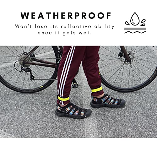 Vincita Reflective Bands - Highly Visible Safety Reflective Bands for Cycling, Walking, Running, and Hiking - Suitable with Molle Webbing On Backpack (Pair of 2) - color: Green