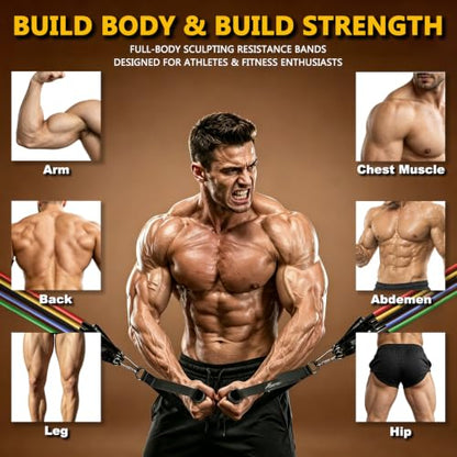Resistance Bands with Handles, Exercise Bands for Men & Women