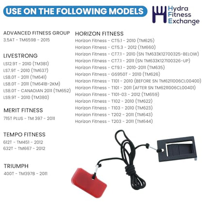 Hydra Fitness Exchange Treadmill Safety Key Replacement, Emergency Stop Safety Key for Treadmill - color: 1000105094