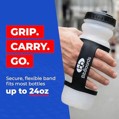 BibBoards Hydro Loop Water Bottle Strap, Black - color: Black