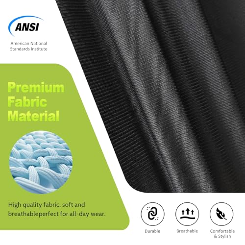High Visibility Reflective Vest with 8 Pockets, Black S - color: Black-01, size: Small