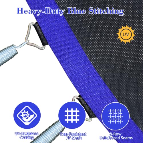 Replacement Trampoline Mat, Heavy-Duty, UV-Resistant & Durable Bounce Pad for Round Trampolines - Perfect for Safe & Fun Jumping - size: 14FT|150"Dia|72 V-Rings|Fits 5.5" Springs Length