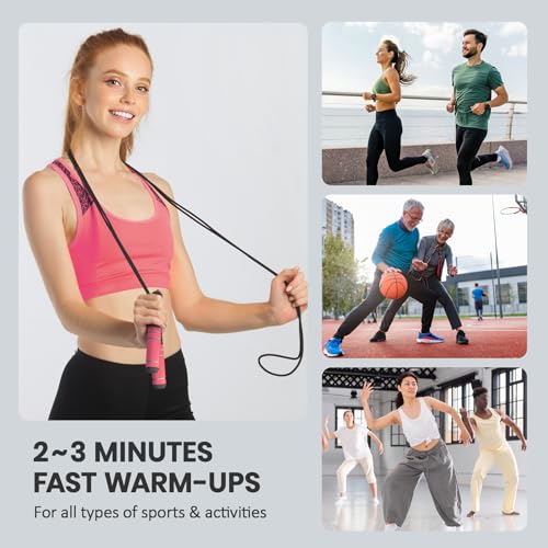 multifun Digital Jump Rope with Smart Counter & Timer - Adjustable Speed Skipping Rope for Fitness, Weight Loss, Boxing, MMA - Tangle-Free Ball Bearings & Anti-Slip Handles for Men, Women, Kids.(2026 New Evolution for 3second Rope Swap) - color: Pink