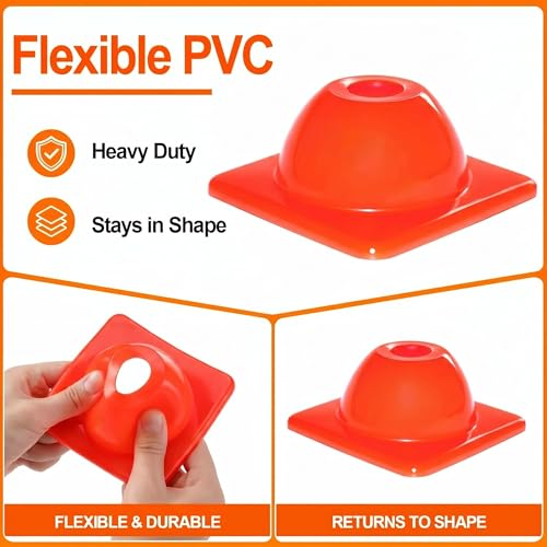 2" 15, 30 Pcs Heavy Duty Agility Cones for Sports - color: Orange