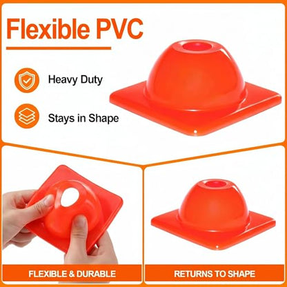 2" 15, 30 Pcs Heavy Duty Agility Cones for Sports - color: Orange