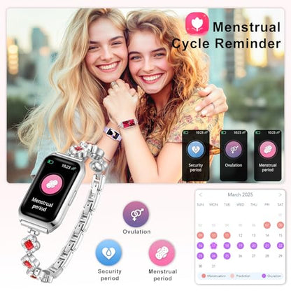 1.47" Smart Sports Watch, 10-Day Battery, IP68 Waterproof - color: Silver-Red