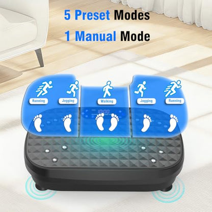 AXV Vibration Plate Exercise Machine Fitness Platform Body Vibrating Board - color: BASIC.SILVER