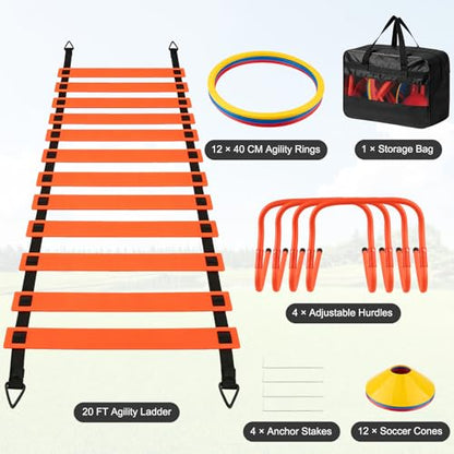 Agility Training Equipment for Soccer, Basketball, Football and Baseball Training