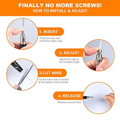 Jump Rope, High Speed Weighted Jump Rope - Premium Quality Tangle-Free - Self-Locking Screw-Free Design - Jump Ropes for Fitness - Skipping Rope for Workout Fitness, Crossfit & Home Exercises - color: Black