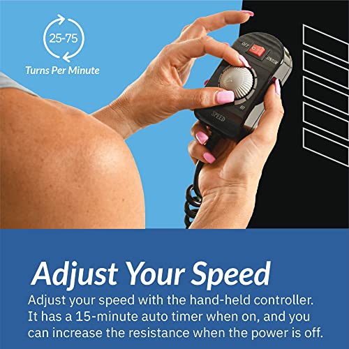 Exerpeutic 2000M Motorized Under Desk Exercise Bike - Electric Legs and Arms Pedal Exerciser - Fitness Equipment for Home Use - Remote Work Office Accessory - Black
