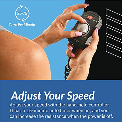 Exerpeutic 2000M Motorized Under Desk Exercise Bike - Electric Legs and Arms Pedal Exerciser - Fitness Equipment for Home Use - Remote Work Office Accessory - Black