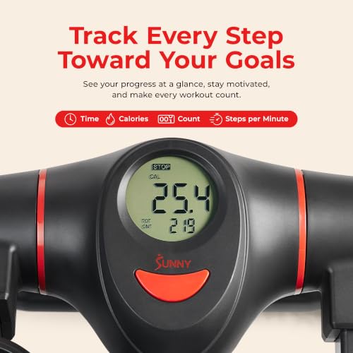 Sunny Health & Fitness Smart Power Stepper with Resistance Bands for Cardio - color: 1. Black