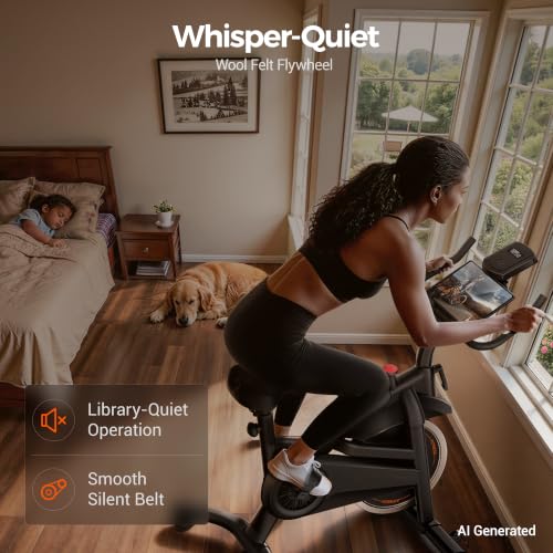 CURSOR FITNESS Exercise Bike, Stationary Bikes for Home with Brake Pad - color: Orange Black