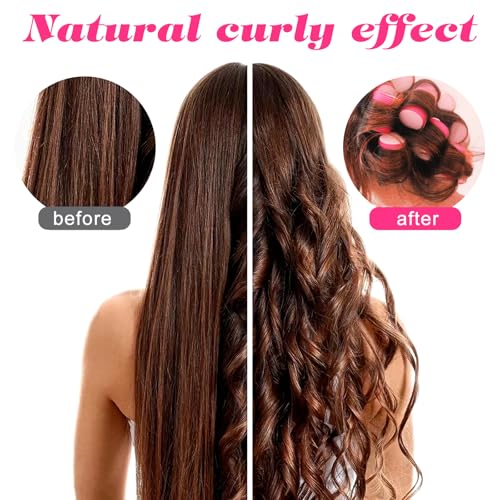 Uonlytech Hair Roller, 8pcs Hair Sponge Curlers Set, Self Grip Foam Hair Rollers for Women and Girls, Hair Roller for Bangs