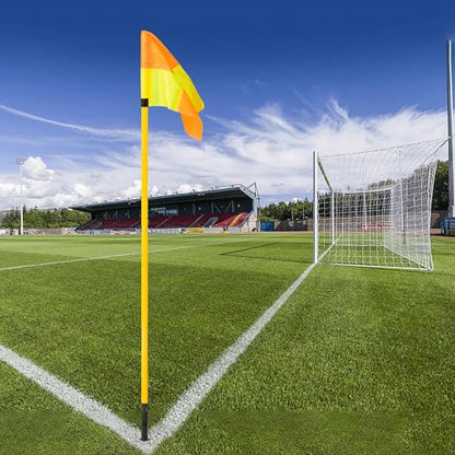5FT Soccer Corner Flags for Soccer Field Set of 4,Soccer Flags Agility Poles Soccer Training Poles,Spring Loaded Adjustable Speed and Agility Training Equipment With Storage Bag - size: 60 inches (Pack of 2)