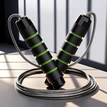 Adjustable Jump Rope,9.8 Feet Skipping Ropes for Fitness,Tangle-Free Rapid Speed with Ball Bearings