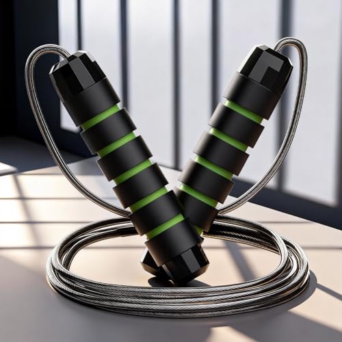 Adjustable Jump Rope,9.8 Feet Skipping Ropes for Fitness,Tangle-Free Rapid Speed with Ball Bearings